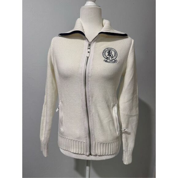 Lauren Jeans company heavy sports preppy style knit sweater S - Picture 1 of 11